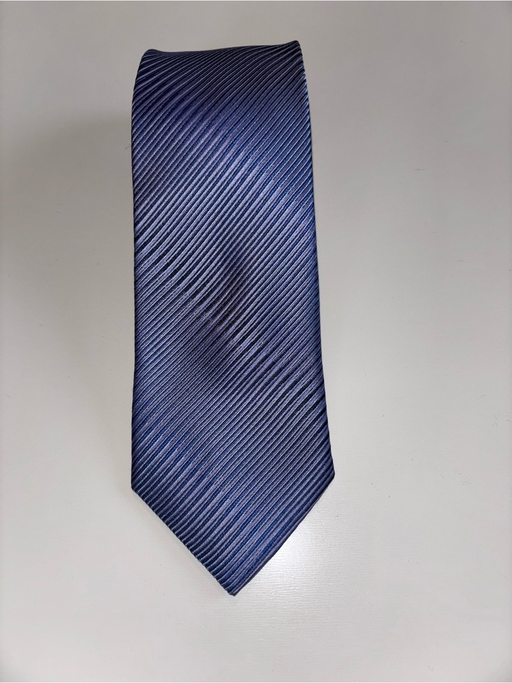 Calvin Klein Men's Blue and Dusty Pink Textured Diagonal Stripe Tie